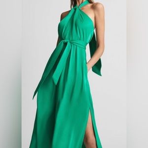 REISS- EVVIE
TIE WAIST HALTERNECK MIDI waist tie not included